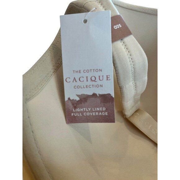 Cacique Bra NEW with Tag Lightly Lined Full Coverage Underwire Sz 50D CreamBeige - Picture 7 of 12